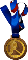 Медаль с лентой Хоккей 3658-080-016