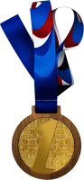 Медаль с лентой 1,2,3 место 3658-001-101
