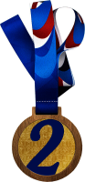 Медаль с лентой 1,2,3 место 3658-002-120