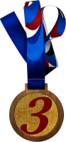 Медаль с лентой 3 место 3658-002-103