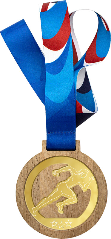 Медаль с лентой Легкая атлетика 3658-080-007
