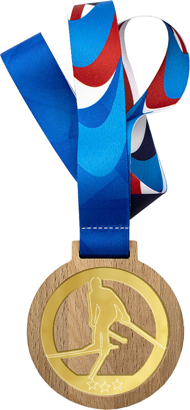 Медаль с лентой Лыжный спорт 3658-080-009