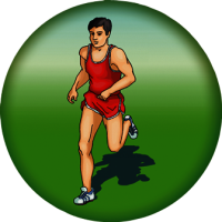 Акриловая эмблема легкая атлетика (бег) 1319-025-004