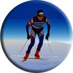 Акриловая эмблема лыжный спорт