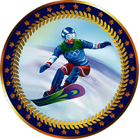 Акриловая эмблема Сноуборд 1399-025-208