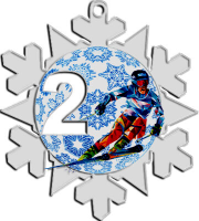 Акриловая медаль Горные лыжи 1,2,3 место 1784-002-002