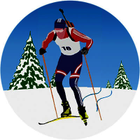 Акриловая эмблема биатлон 1384-025-003