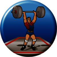 Акриловая эмблема Пауэрлифтинг (штанга) 1327-050-000