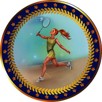 Акриловая эмблема Бадминтон 1399-025-218