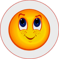 Акриловая эмблема смайлик 1396-050-001