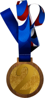 Медаль с лентой 2 место 3658-001-102