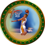 Акриловая эмблема Баскетбол 1399-050-324