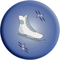 Акриловая эмблема фигурное катание 1306-050-002