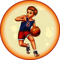 Акриловая эмблема баскетбол 1398-025-005