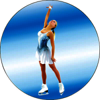 Акриловая эмблема фигурное катание 1306-025-003