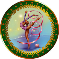 Акриловая эмблема Гимнастика 1399-025-323