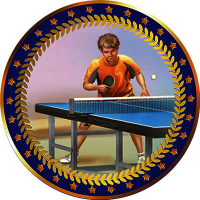 Акриловая эмблема Настольный теннис 1399-050-222