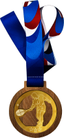 Медаль с лентой Большой теннис 3658-080-012