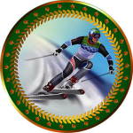 Акриловая эмблема Лыжный спорт
