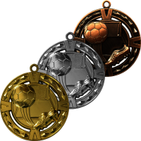 Комплект медалей футбол Платини (3 медали) 3617-060-000