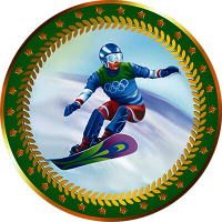 Акриловая эмблема Сноуборд 1399-050-308