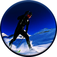 Акриловая эмблема лыжный спорт 1342-025-021