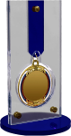 Акриловая награда с медалью 70 мм