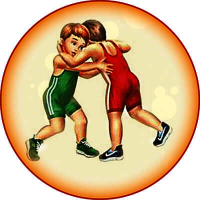 Акриловая эмблема борьба 1398-050-010