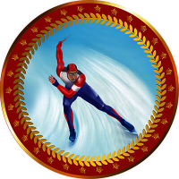 Акриловая эмблема Конькобежный спорт 1399-050-121