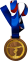 Медаль с лентой Гимнастика