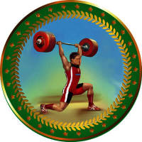 Акриловая эмблема Штанга 1399-025-312