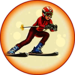Акриловая эмблема лыжный спорт