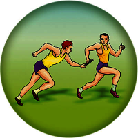 Акриловая эмблема эстафета 1320-050-002