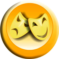 Акриловая эмблема Маски (театр) 1387-050-001