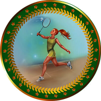 Акриловая эмблема Бадминтон 1399-050-318