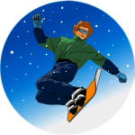Акриловая эмблема сноуборд