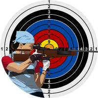 Акриловая эмблема Стрельба/ружье, жен. 1379-050-001