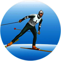 Акриловая эмблема лыжный спорт 1342-025-020