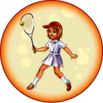 Акриловая эмблема большой теннис 50 мм