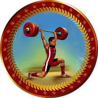 Акриловая эмблема Штанга 1399-025-112