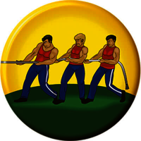 Акриловая эмблема перетягивание каната 1318-025-000