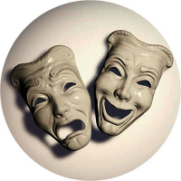 Акриловая эмблема Маски (театр) 1387-025-002