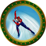 Акриловая эмблема Конькобежный спорт