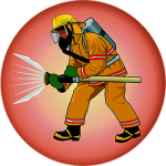 Акриловая эмблема пожарный