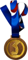 Медаль с лентой Волейбол