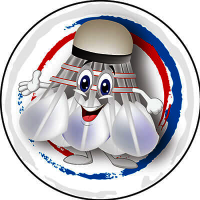 Акриловая эмблема бадминтон 1397-050-019