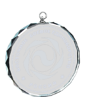 Медаль из стекла с лазерной гравировкой 1682-070-ГР0