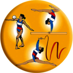 Акриловая эмблема гимнастика
