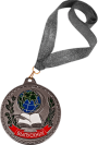 Медаль ВЫПУСКНИК с лентой и гравировкой