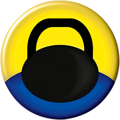 Акриловая эмблема гиря 1304-050-000